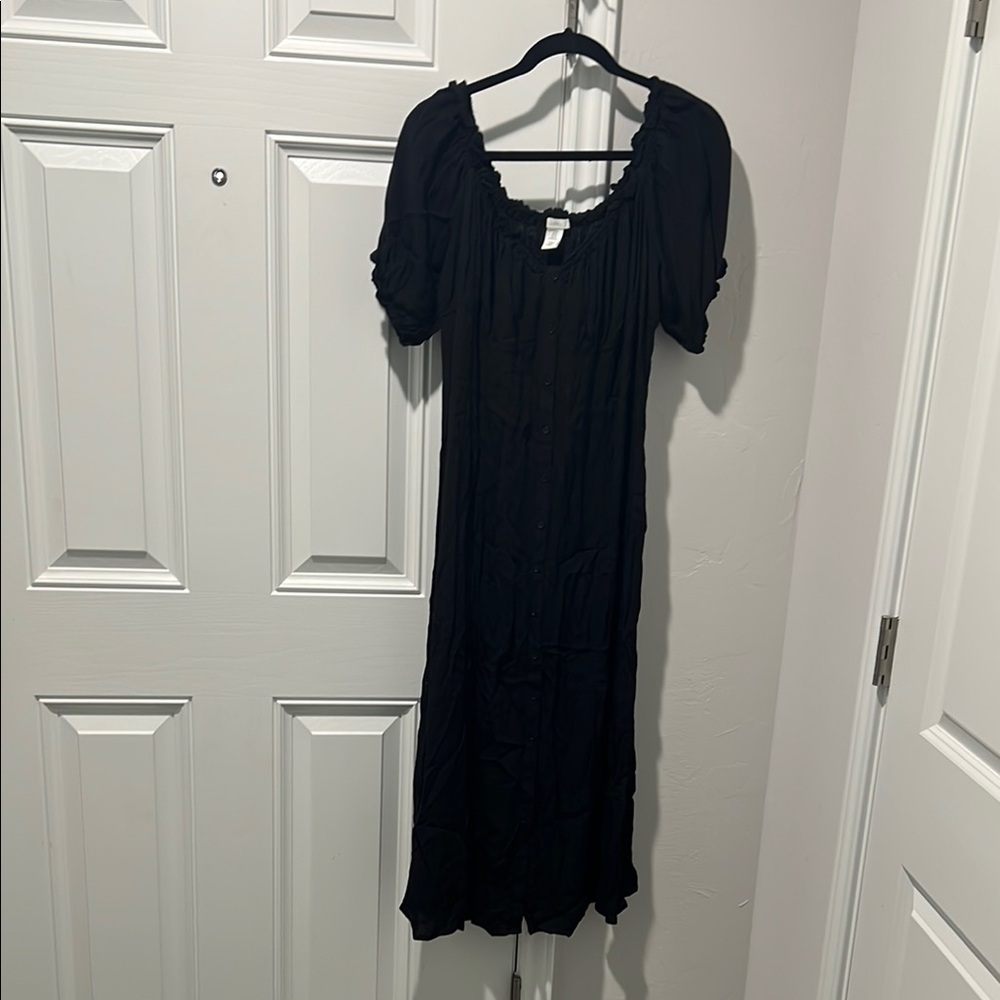 H&M Black Puff Sleeve Sundress